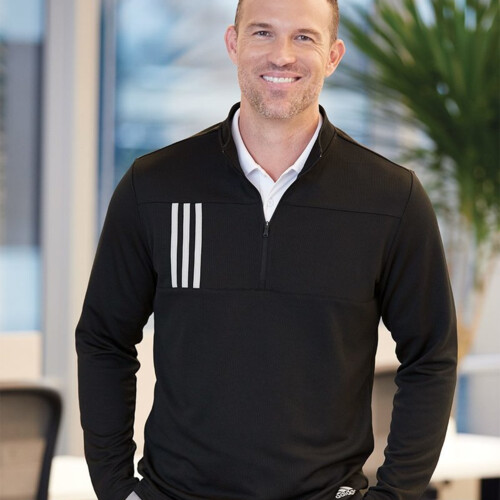 3-Stripes Double Knit Quarter-Zip Pullover Thumbnail